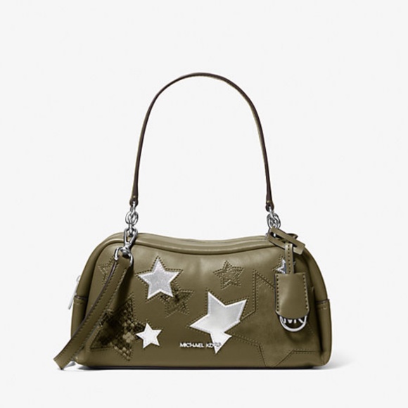 Michael Kors Outlet Cecily Small Embellished Shoulder Bag - Olive - Picture 1 of 4